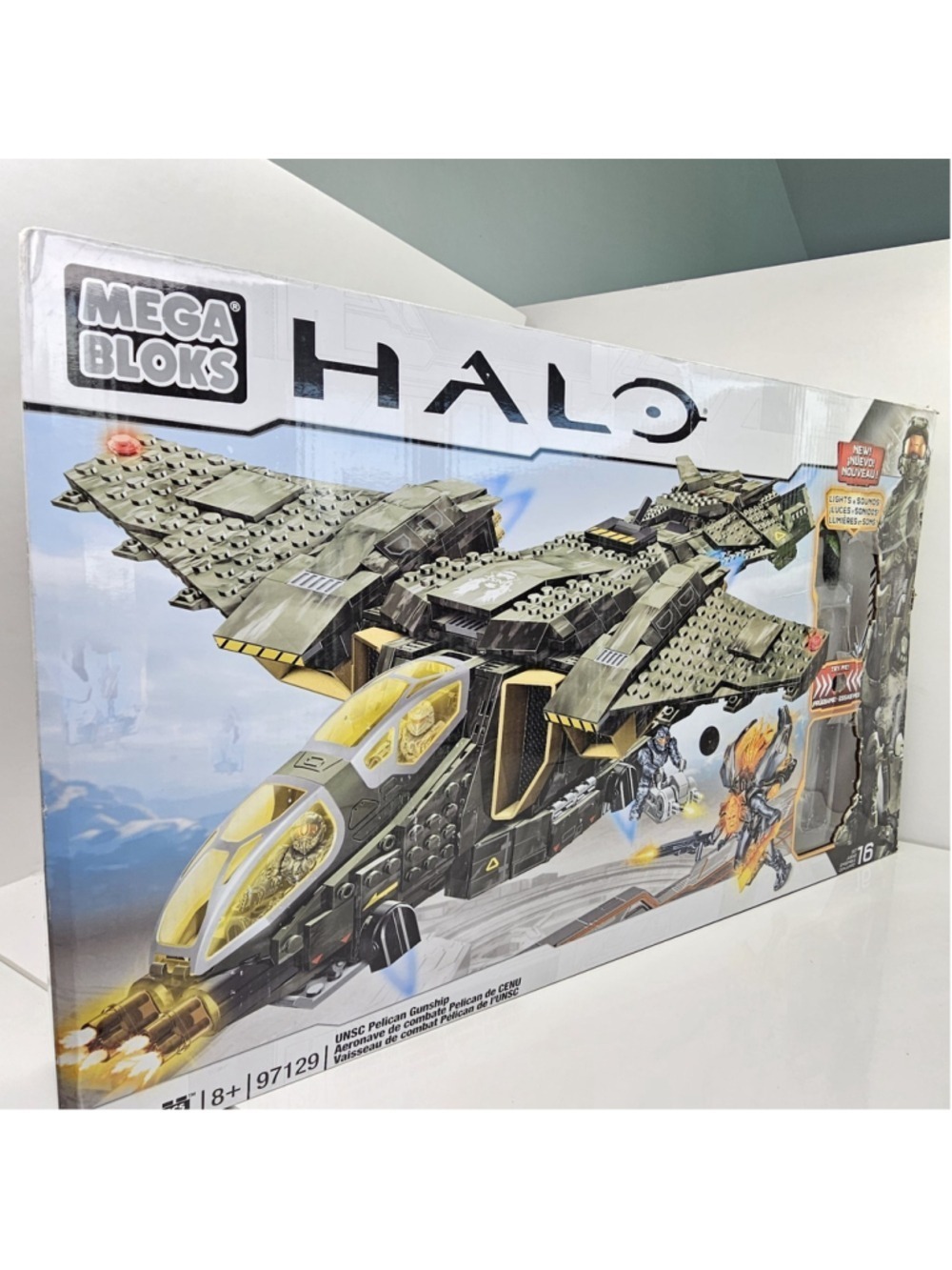 Mega Bloks Halo UNSC Pelican Gunship 97129 INCOMPLETE, 14 Sealed Bags. Read